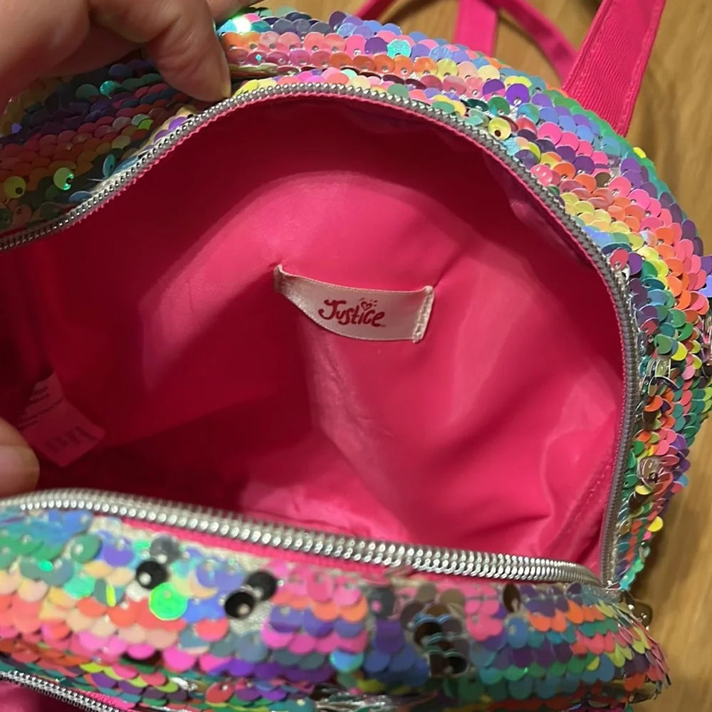 Justice Mini Flip Sequin H Backpack